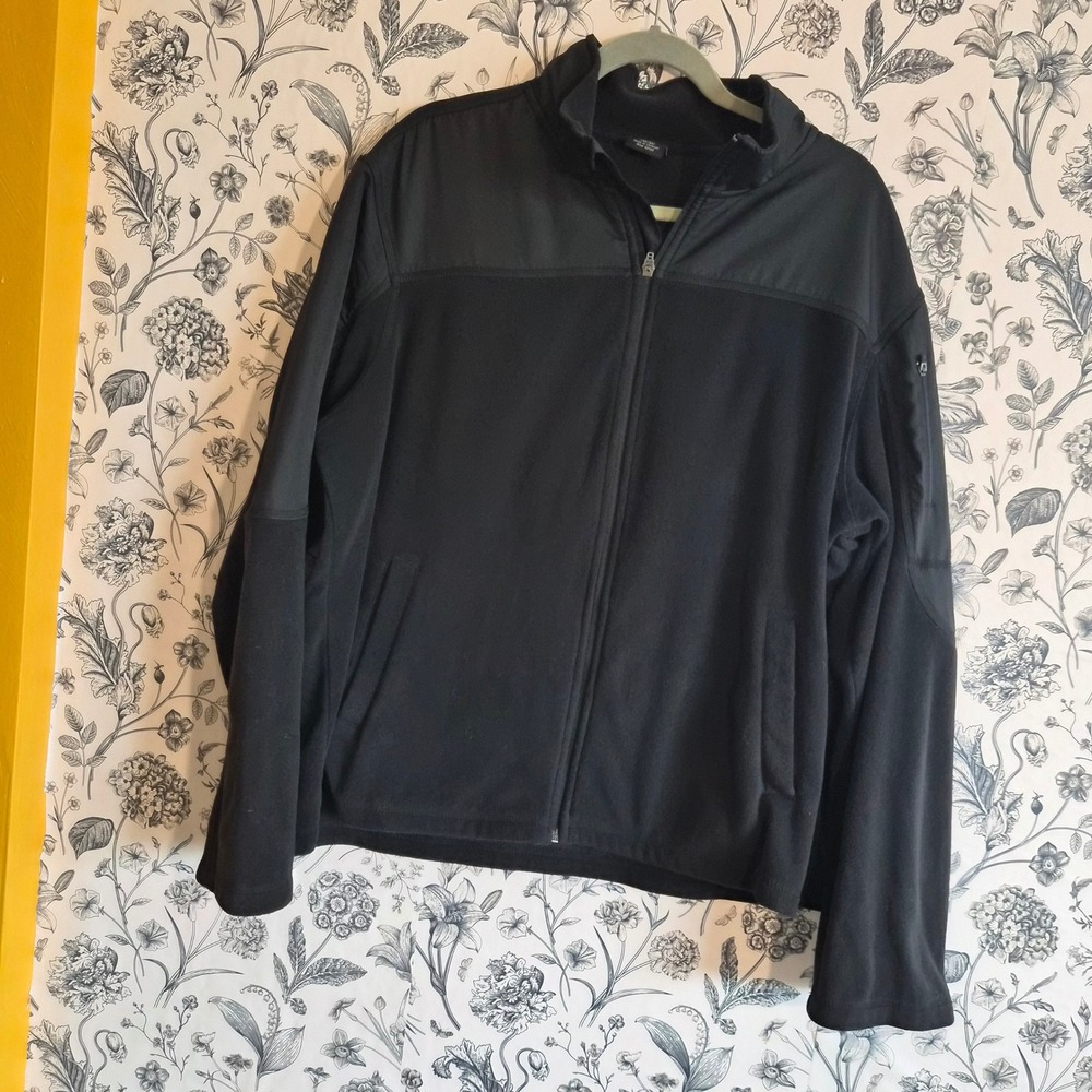 Starter Mens XL Black Tactical Fleece Jacket Gorpcore Streetwear Techwear